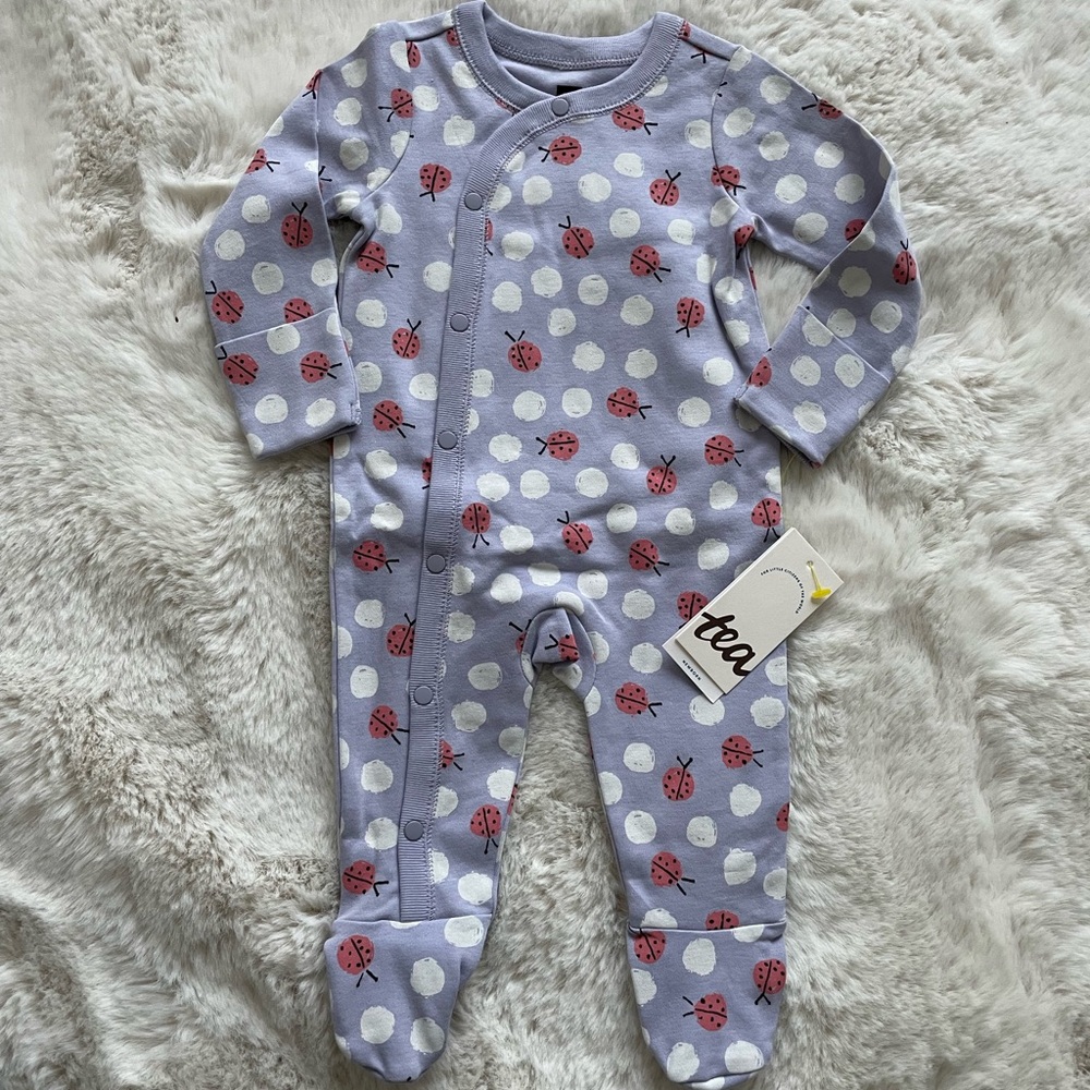 NWT Tea Collection Baby Ladybug Footed Romper